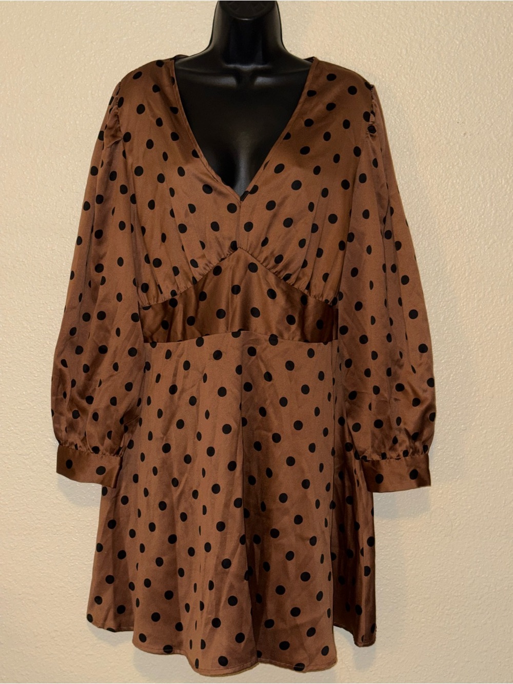 Vero Moda Messi Long Sleeve Polka Dot Dress